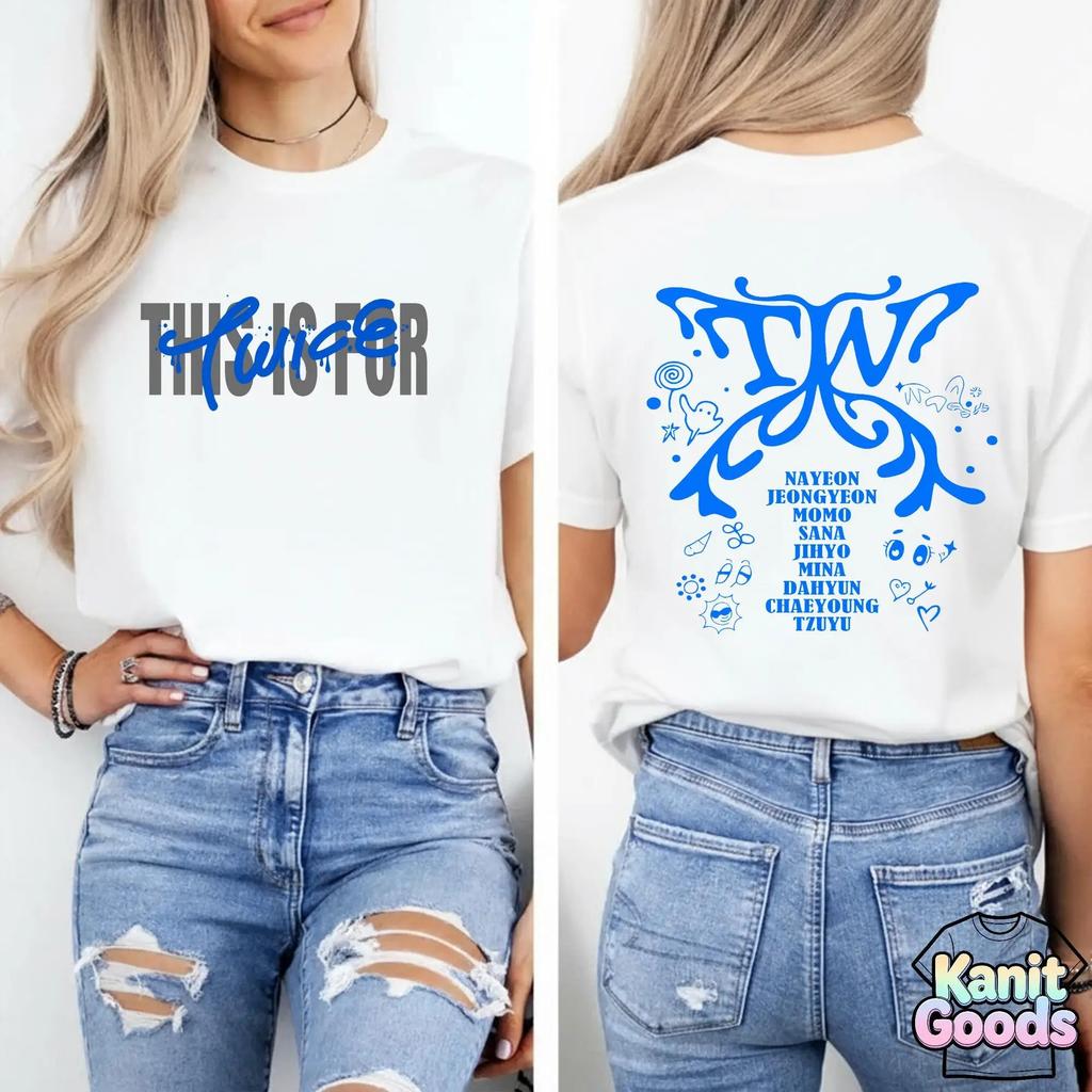 Esta es para la Camiseta del Tour Mundial en EE. UU. 2026 TEN La Historia Continúa Camiseta Miembros Camiseta Tour Mundial, Merch Kpop Twice Y2k Ins