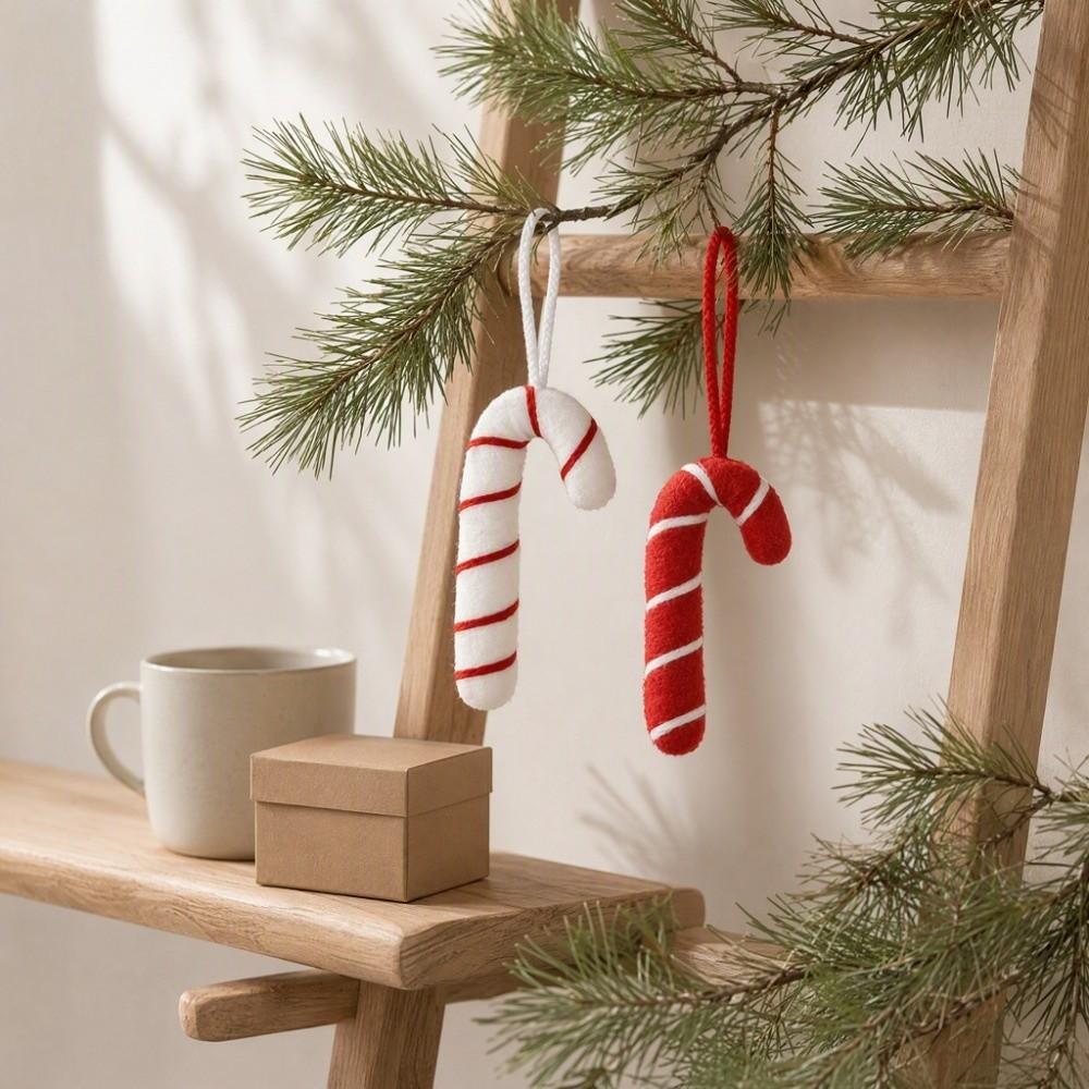 Striped Design Christmas Candy Cane Pendants Xmas Tree Hanging Candies Home Decoration