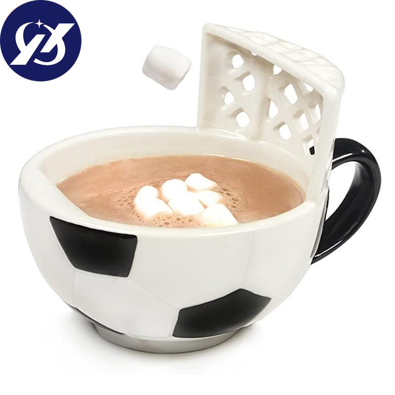 Creations Hrnek s obručí 16oz Basketbalový hrnek 400ml Basketbalový kávový dárkový hrnek Fotbalové hrnky
