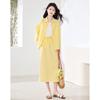 Designer Cotton Linen Shirt & Skirt Set