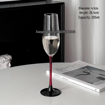 ZISIZ European Style Red Stem Champagne Glass