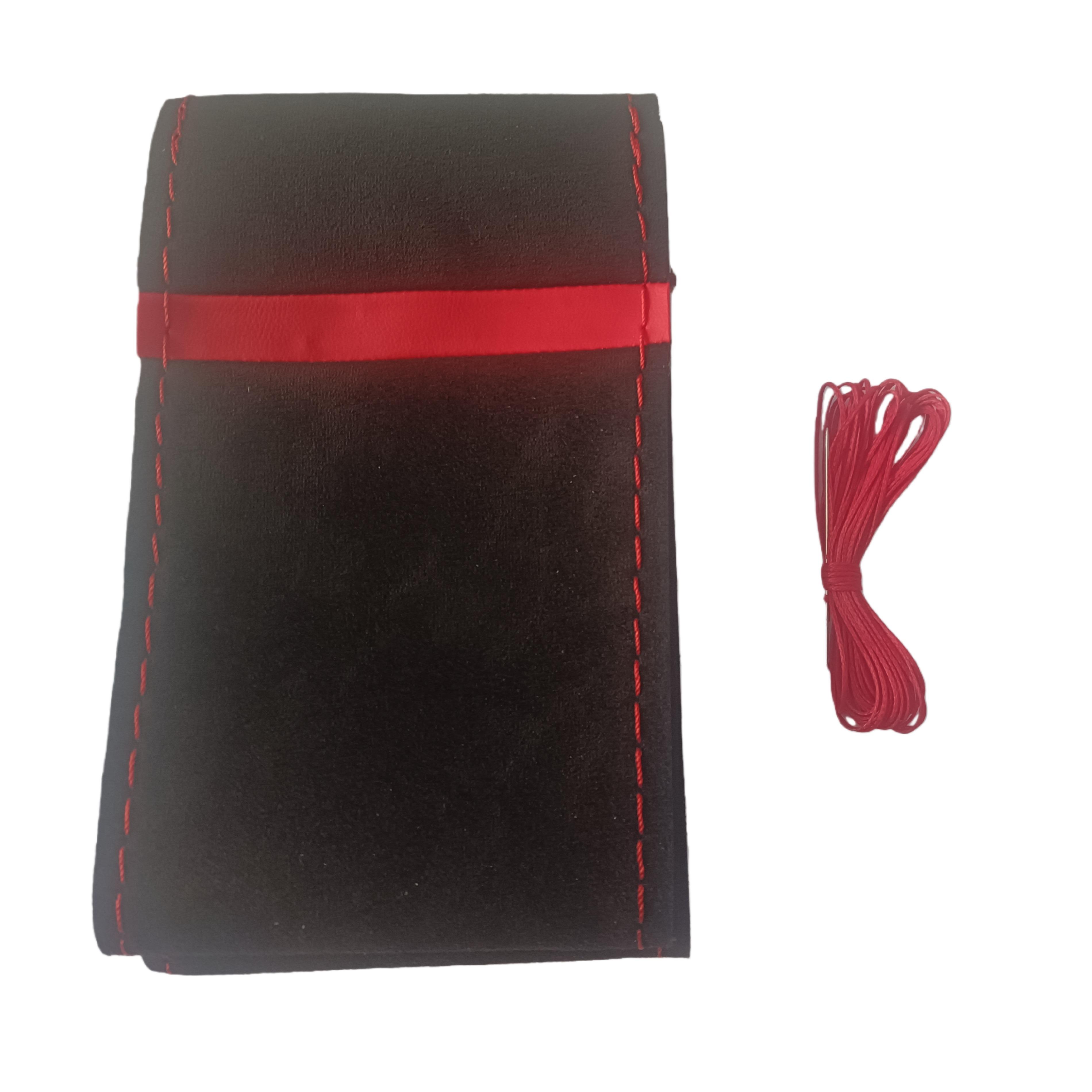 НОВАЯ Оплетка на руль автомобиля Мягкая Износостойкая Удобная Износостойкая Универсальная Ручная Шнуровка Черная Замша