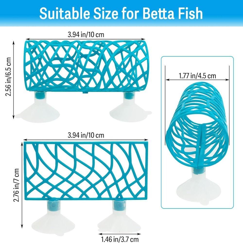 Plastic Betta Fish Hideout Cave Small Hole Fighting Fish Resting Tunnel  Aquarium Accessories