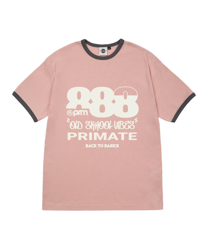 PRIMATE Vibes Women'S Ribbed Ringer Short Sleeve T-Shirt 5 Colors