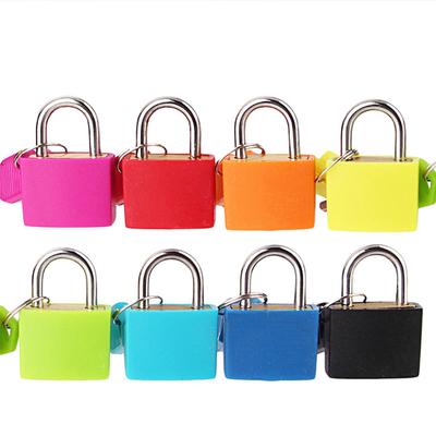 1set ( Lock With 2 Keys)7 Color Small Mini Strong Steel Padlock Travel Suitcase Diary Case Drawer Luggage Locks Decoration