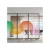 Ultra-Transparent Gradient Glass Film: Round Removable Office Partition Sticker