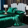 Double-Sided Ice Silk Bed Sheet & Quilt Cover Set