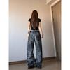 Womens Vintage Washed Straight Leg Jeans High Waist Loose Fit Comfortable Cotton Denim Pants