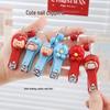 Cartoon Bear Nail Clippers: Cute Portable Anti-Splash Manicure Cutter Pendant