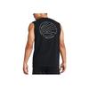 Under Armour Comfortable Printed Pullover Crew Neck Sleeveless Vest Men Tops Black 1383377-001