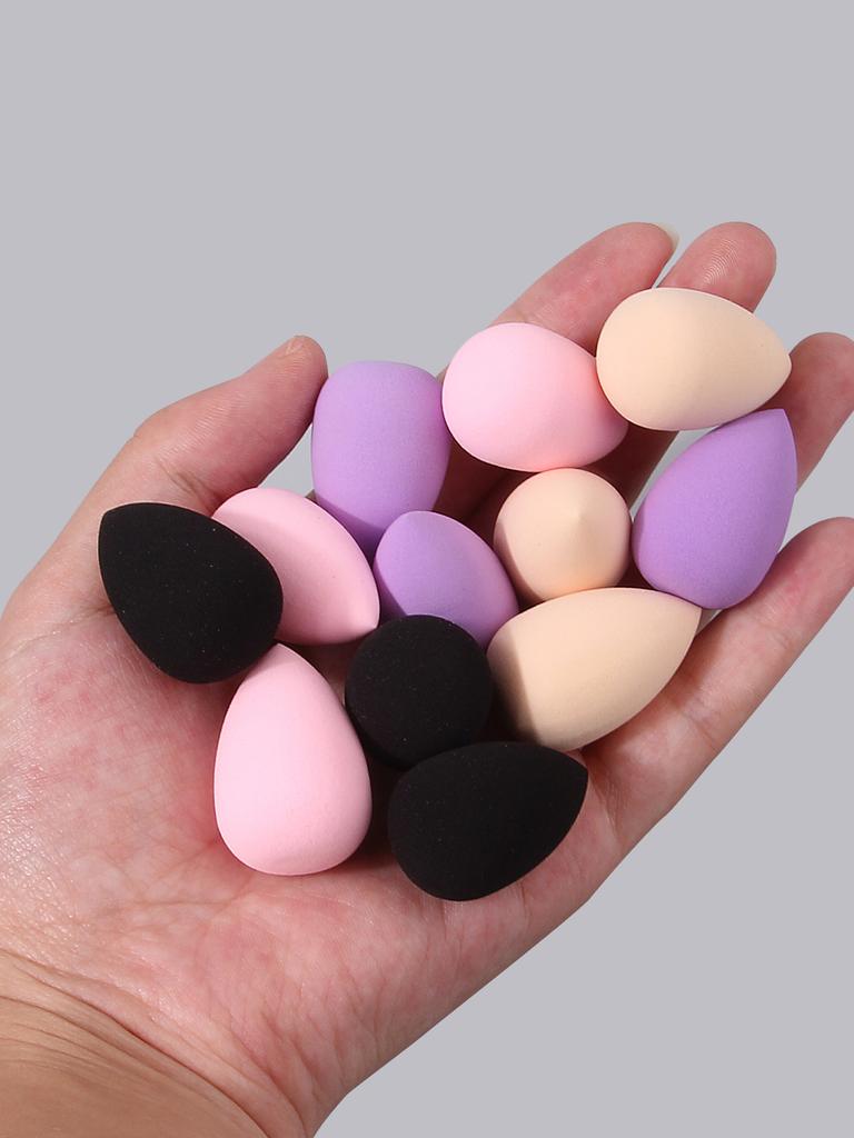 12PCS multi-color mini beauty egg, super soft non-latex makeup egg,dry and wet dual-purpose sponge egg,makeup sponge powder puff