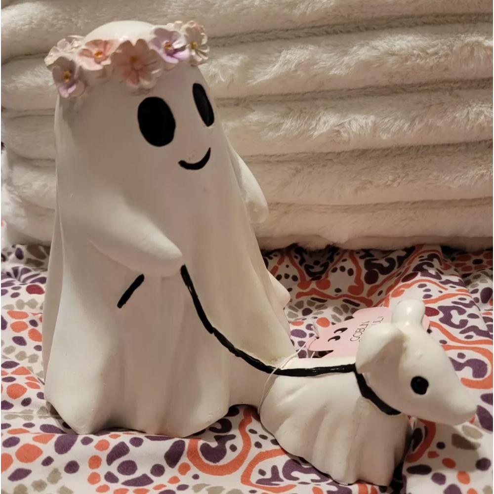 Halloween Ghost Walking Dog silicone mold Funny Ghost Walking His Ghost Dog Halloween Ghost Dog Suitable for making candles
