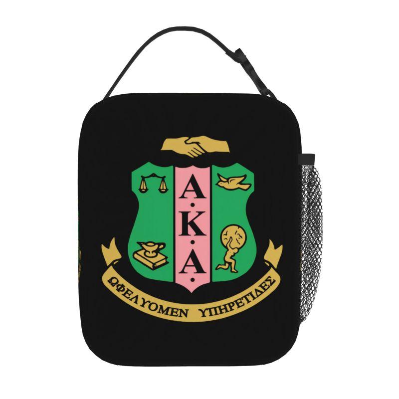 AKA Sorority Gifts Lunch Box Reusable Oxford Tote Bag Large Capacity Cooler Thermal Lunch Bags for Women Men Travel Work Picnic