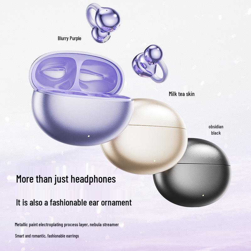2025 M91 Wireless Earclip Bluetooth Headphones: In-Ear, Bone Conduction, Long Battery Life