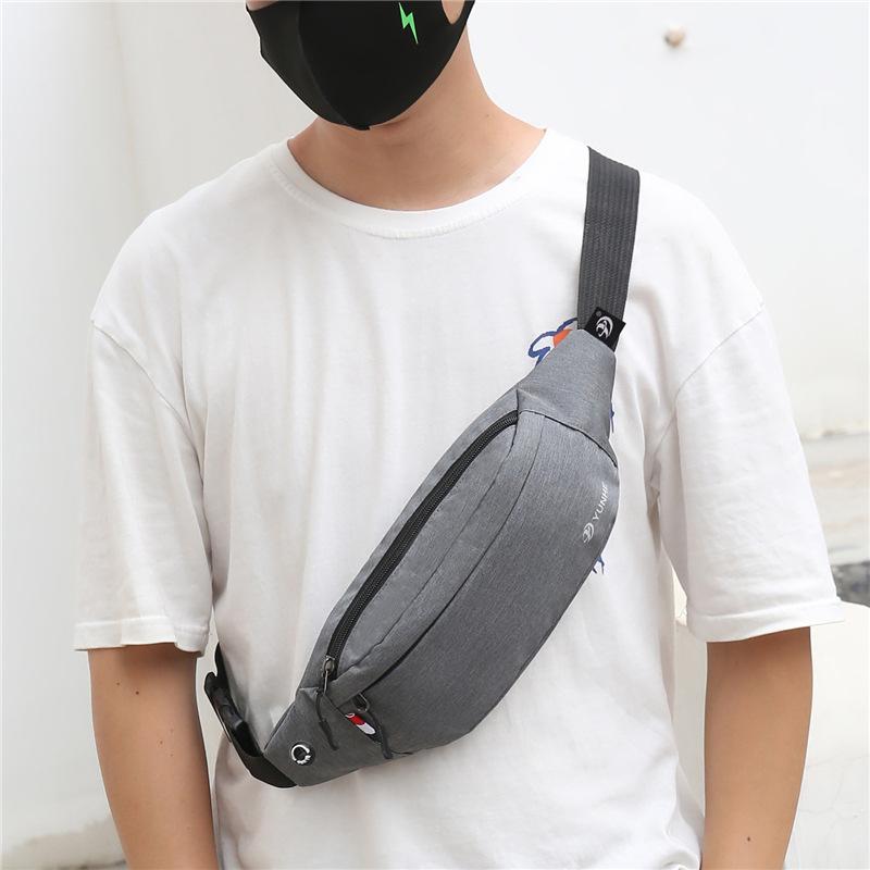 Men Male Waist Bag Pack Grey Casual Functional belt bag Large Belt Pouch Phone Money Belt bag Travel Hip