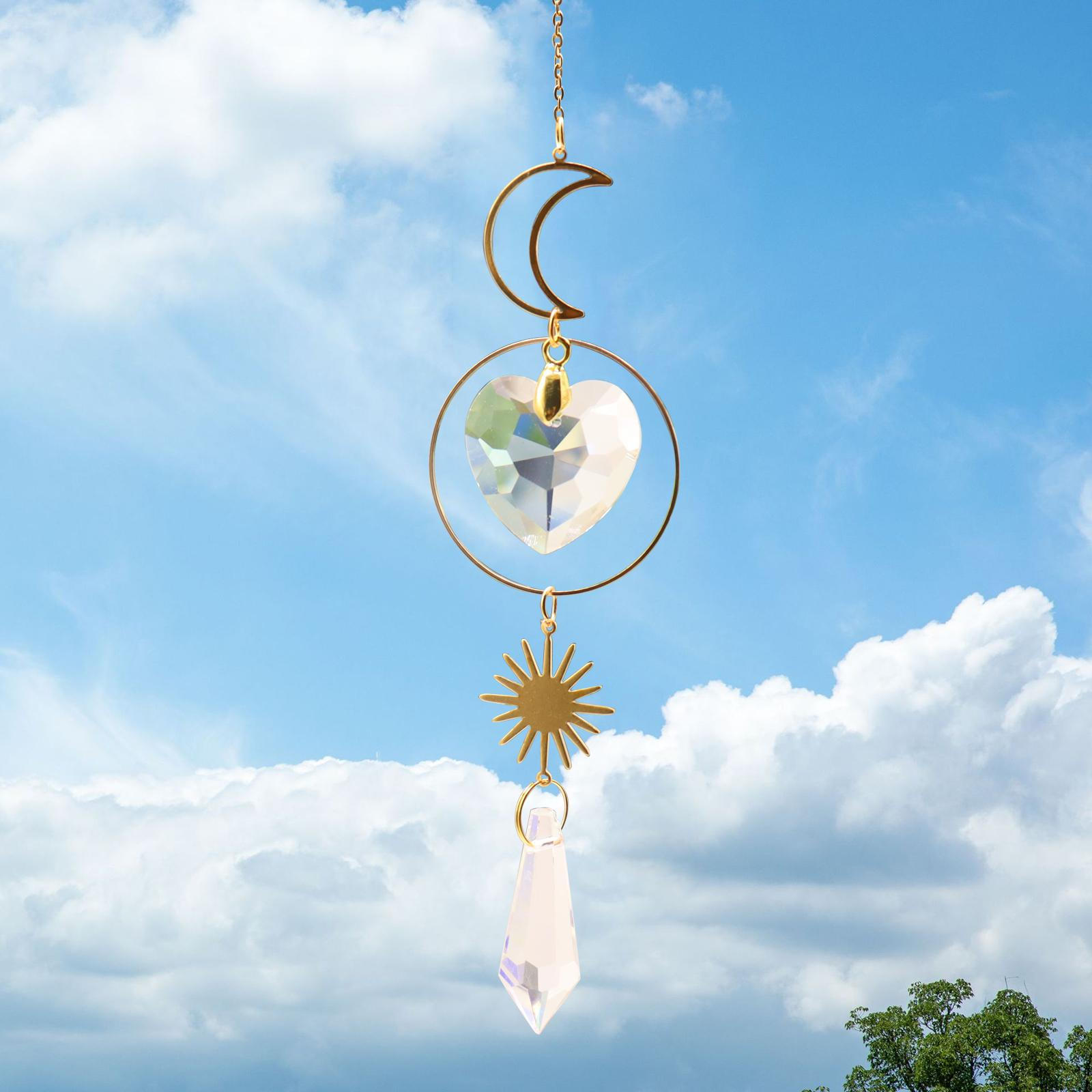 

Charmful Crystal rainbow making home and yard Porch Window Hanging Decor Pendant Ornament F