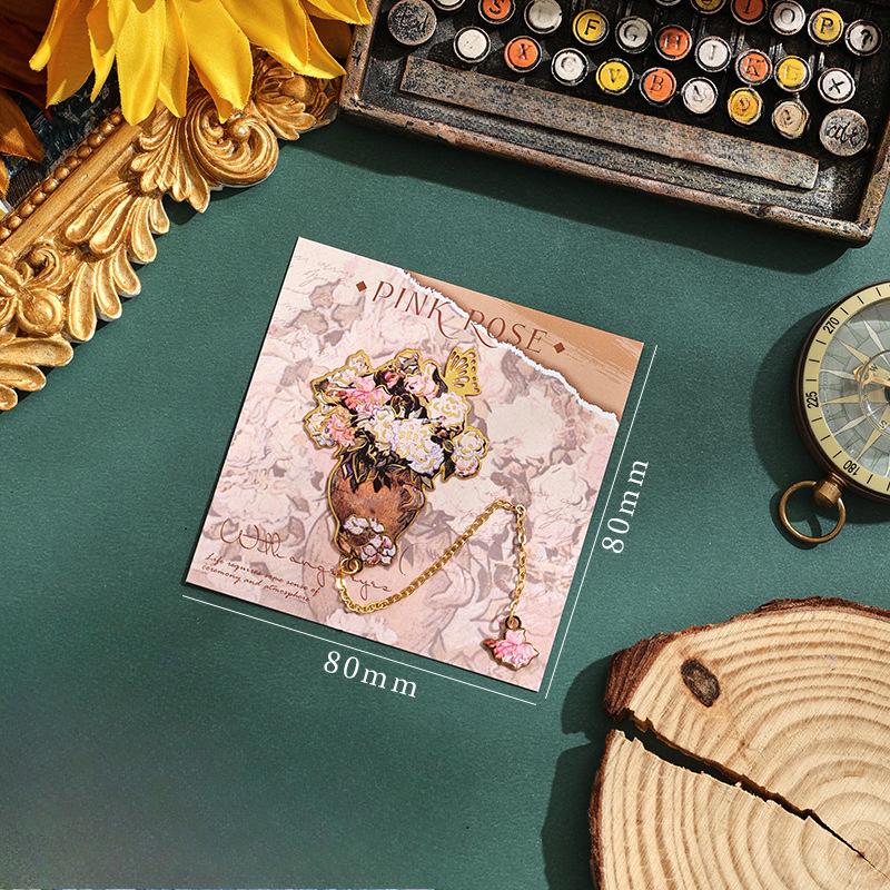 Chinese Mythological Fairy Bookmarks Beautiful Hollow Brass Bookmark Flower Fairy Bookmarks Girl‘s Stationery