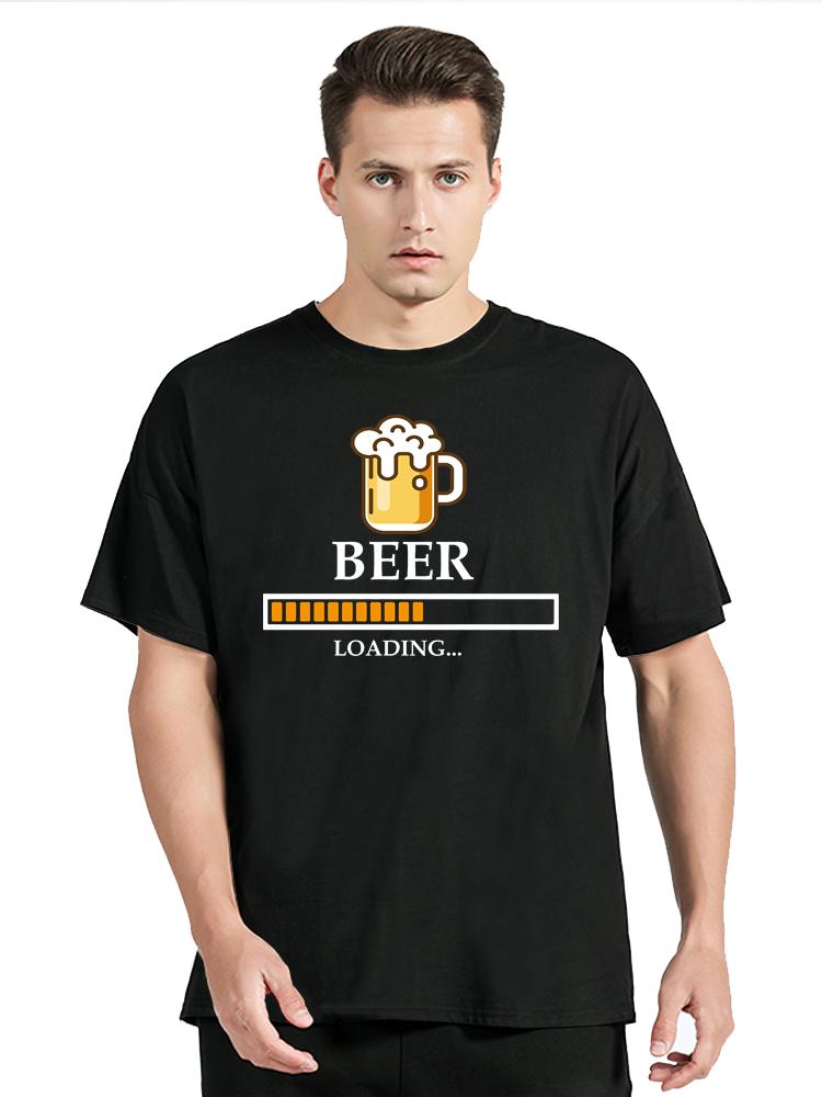 Beer Loading Classic T-shirtunisex Clothing Oversized Tshirt Cotton O-neck Tshirt Summer Casual Tops Fashion Streetwear T Shirt