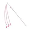 Elastic Pom-pom Cat Teaser Stick with Plush Ball and Tassel - Interactive Cat Toy