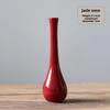 Red Ceramic Vintage Small Vase Festive Wedding Housewarming New Year Decor Elegant Home Ornament
