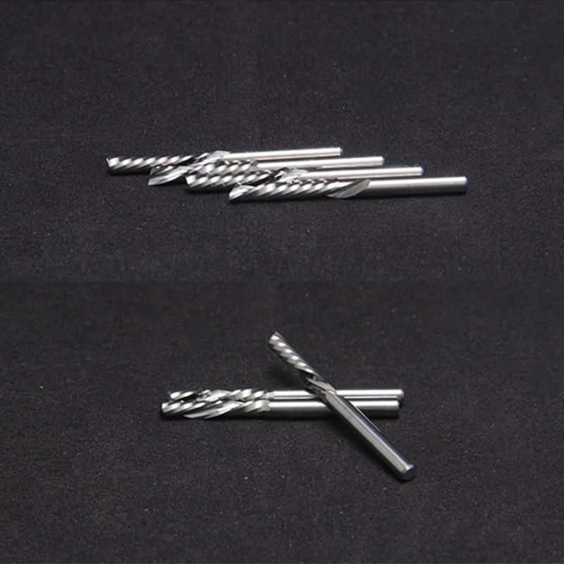 Solid Spiral Steel Mill Cutters for CNC Router,Compression Wood End Mill High-Speed Cutters Continuous Cutting Tool