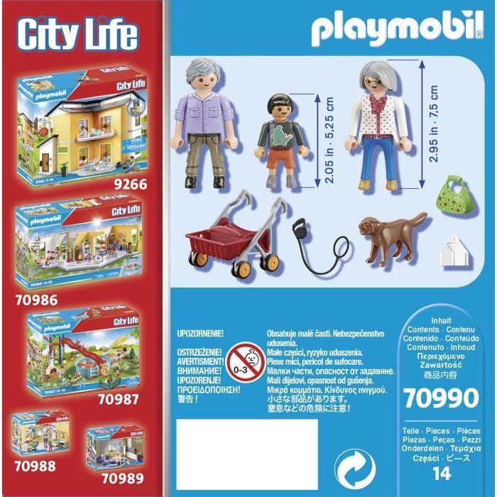 PLAYMOBIL - 70990 - City Life - Grands-Parents Avec Petit-Fils