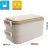 1600ml Large Capacity Two-Tier Lunch Box, Leak-Proof, Stylish, Lightweight, Microwave-Safe, for Women, Men, High School Students, and Commuters