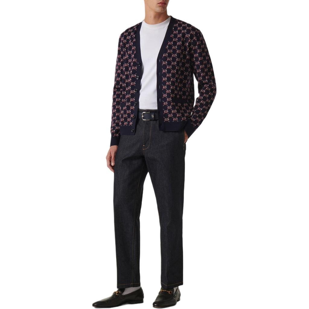 GUCCI Monogrammed Button Up Cardigan 801705-XKEAP-4116