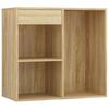 Vanity Table Set with LED Sonoma Oak Engineered Wood