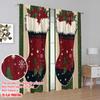 2 szt., druk płaski 2D Zasłony Rolety Skarpety świąteczne Kwiatowy Świąteczny Tkanina poliestrowa (bez pręta) Wszechstronny Wszystko