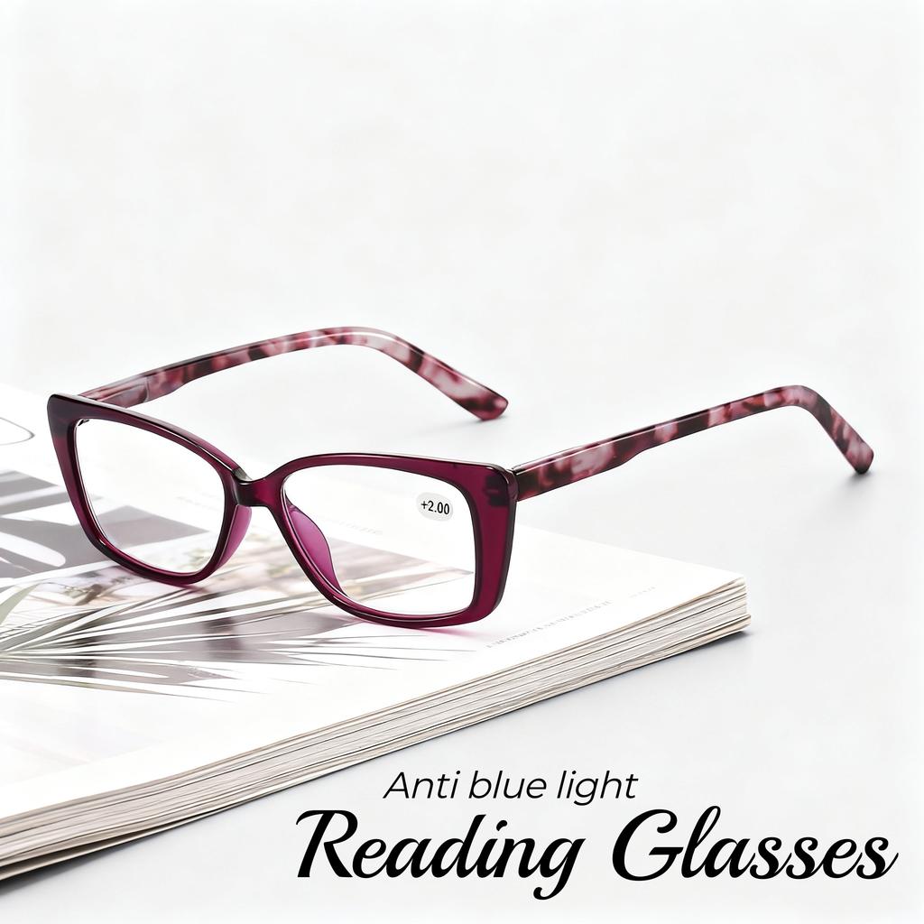 Fashionable HD Ultra Light Reading Glasses for Men Women Artistic Retro Square Small Frame Presbyopia Glasses