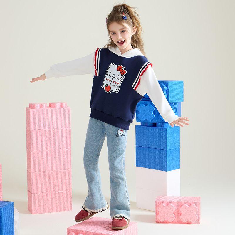 Girls' Autumn Sweatshirt 2024 New Style for Older Children