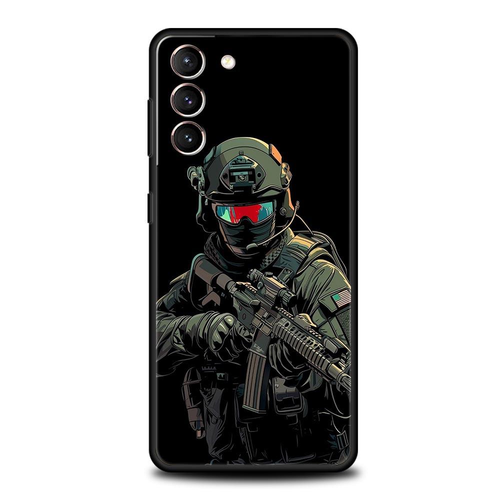 Military Army Special Forces Phone Case For Samsung Galaxy S25 S24 S23 S22 S20 Ultra S21 FE 5G S10 Plus S10E Soft TPU Cover