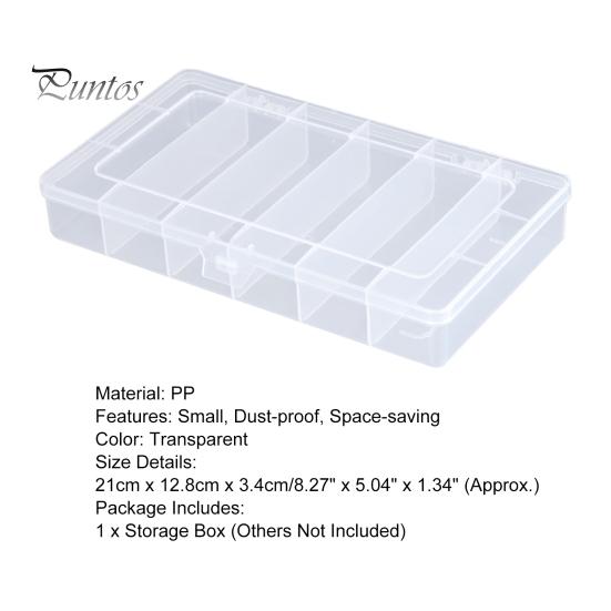 Storage Box Dust Proof Large Capacity 6 Grids Jewelry Display Storage Organizer for Travel