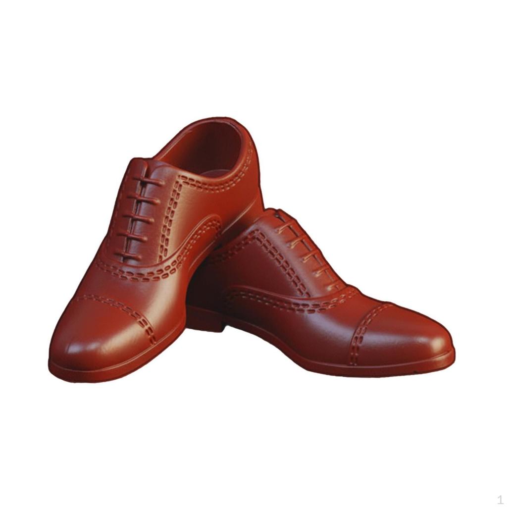 1/6 Doll Shoes Men's Shoes, Decorative, Wearable, Mini, Toy Model Dress up Miniature for 12