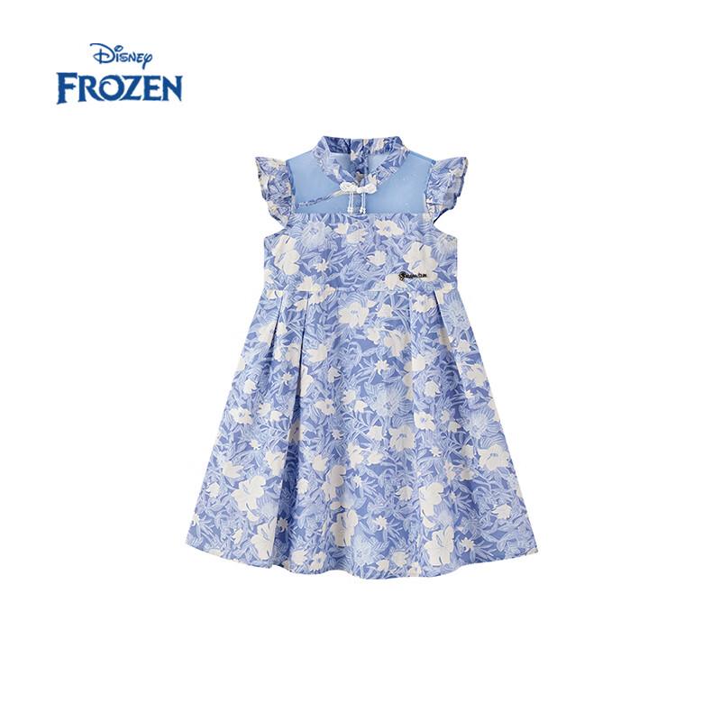 Disney Girls' Floral Flutter Sleeve Princess Dress
