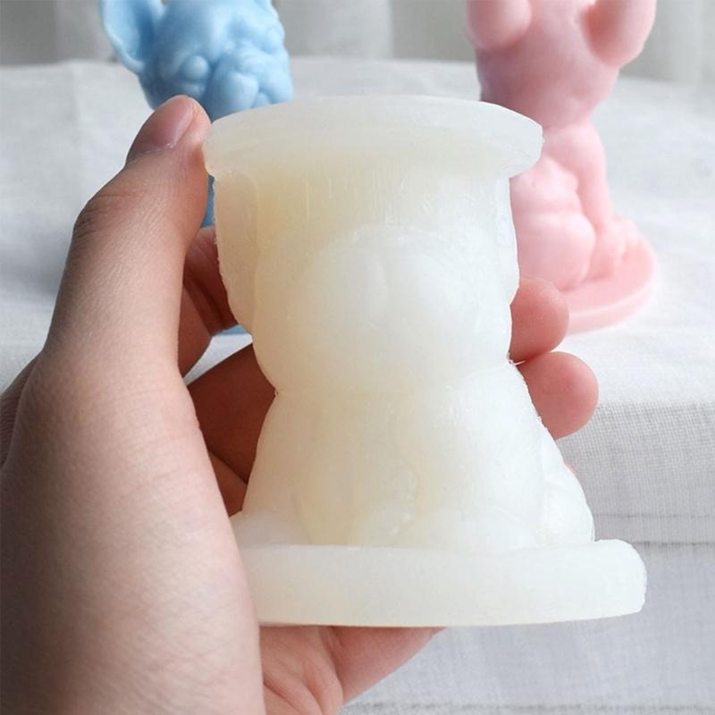Dog Candle Silicone Sugar Cake Mold French Fighting Dog Cake Mold Chocolate Ice Block French Dessert Cake Decoration
