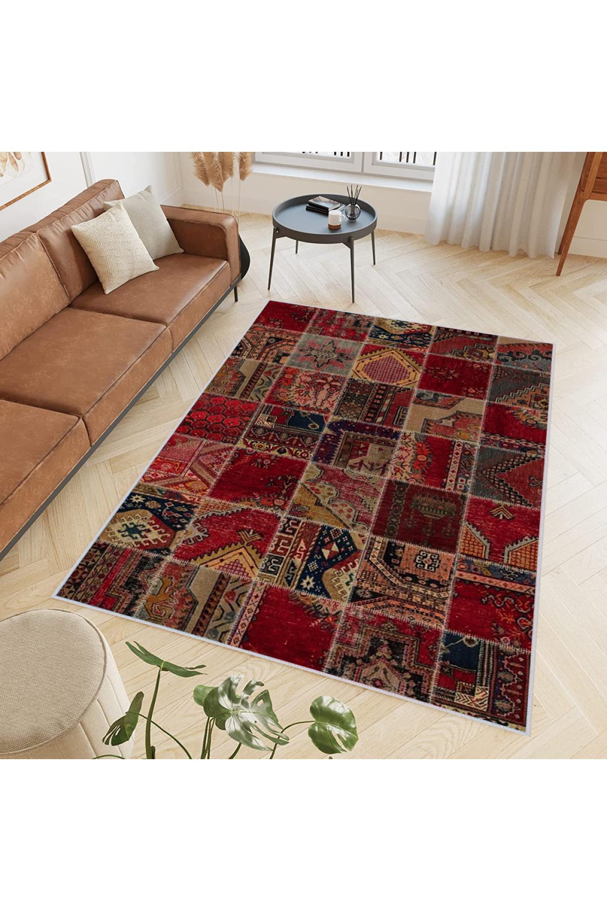 

Ковер с принтом Rovigo Home моющийся RVGHOME0393 50x80 красный