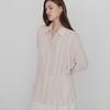 MOMET Pale Tuck Blouse Cream Beige