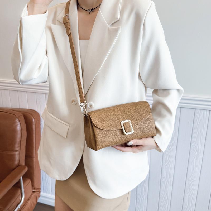 Niche design simple small square bag women's new high-end simple shoulder bag commuter messenger bag