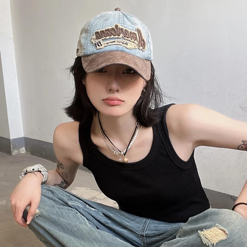 Vintage Baseball Cap Washed Cotton Denim Unisex Hat Hip Hop Gorra Trucker Caps Men's Women's 2026 New Design Hats