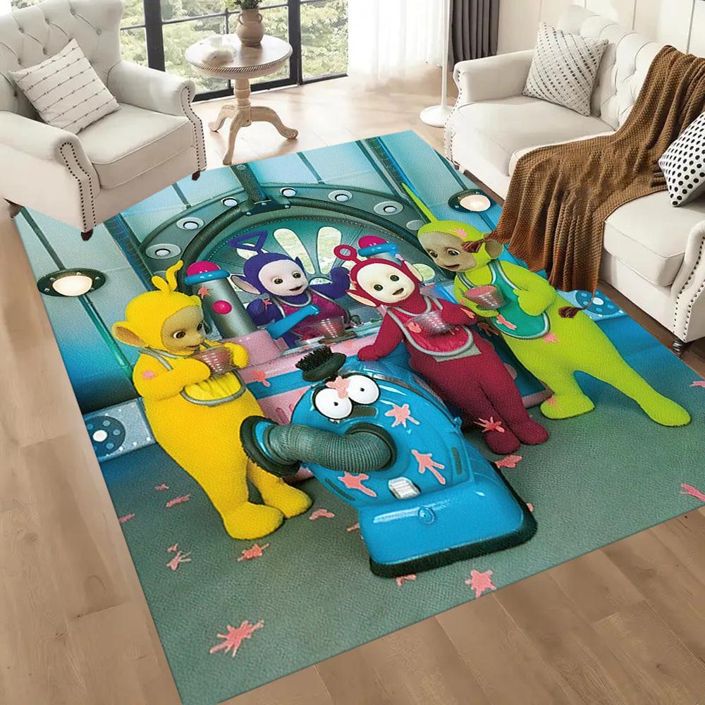 Teletubbies Rainbow Flag Square Rugs Are a Great Choice for Living Rooms, Bedrooms, Home Décor, and As Gifts.