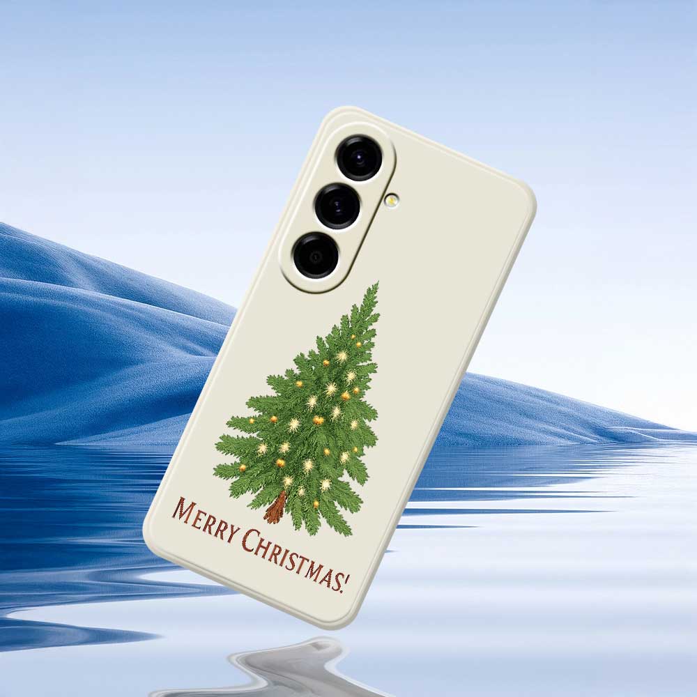 For Samsung Galaxy A56 5G Case Christmas Tree Pattern Printing Straight Edge TPU Phone Back Cover