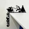 Wrought Iron Christmas Sleigh Wall Decor Home Door Frame Corner Art Ornament