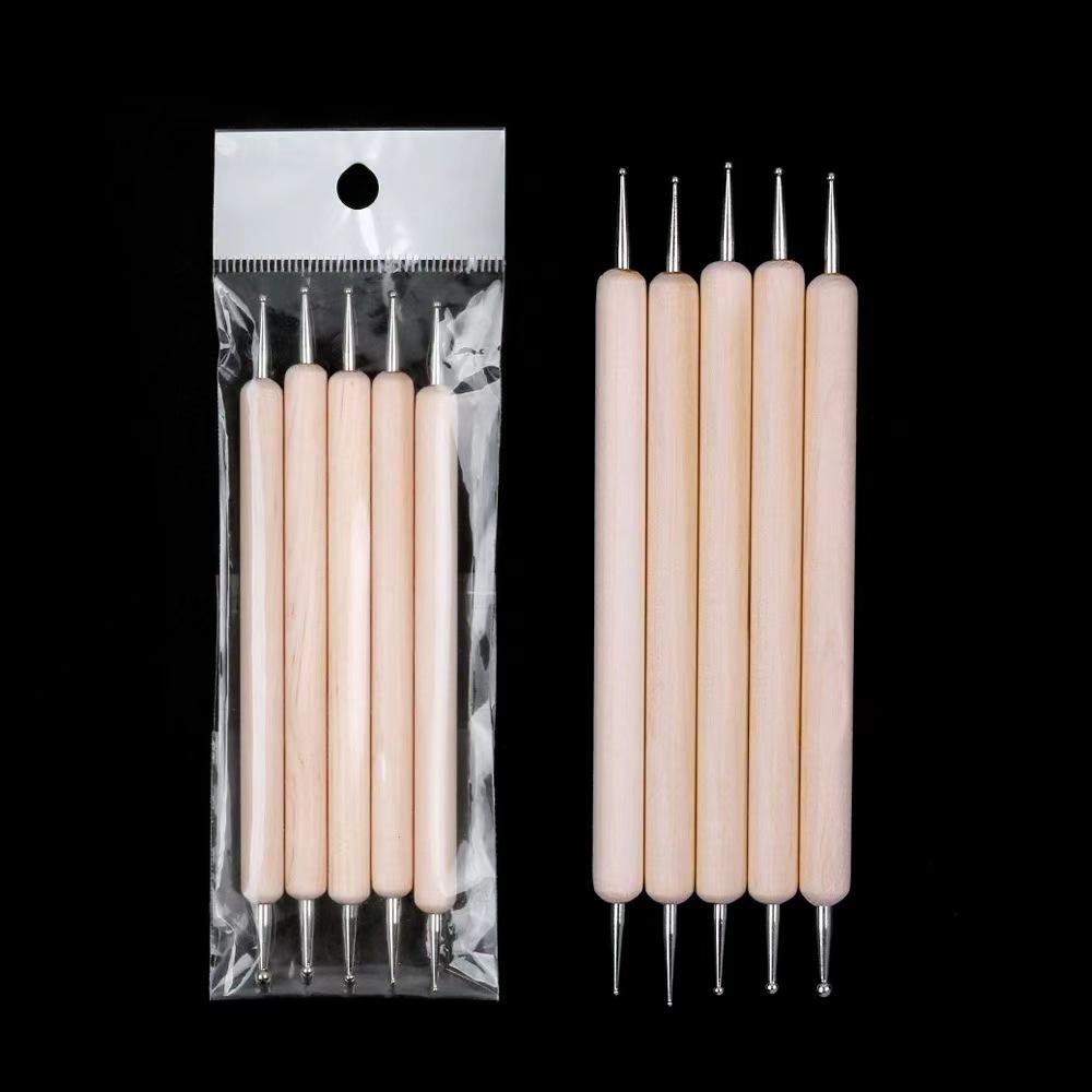 3-Piece Wooden Handle Embossing & Dotting Tool Set for Quilling, Pottery, Clay, and Paper Scoring