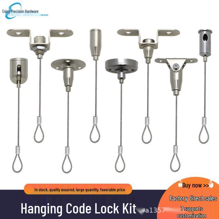 Adjustable Steel Wire Rope Hanger for Lamps, Paintings, and Exhibitions