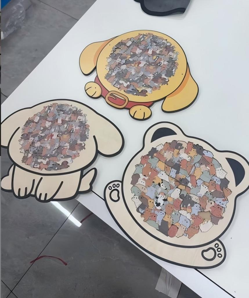 Unique Wooden Cat Jigsaw Puzzle for Adults, Challenging Animal Puzzle with Cute Cat Shapes, Perfect Gift for Cat Lovers & Home