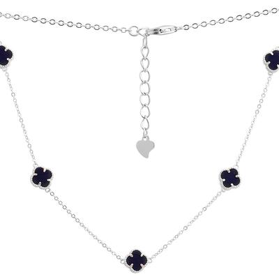 Silberne Halskette mit natürlichem Lapislazuli, Produktgewicht 6,04 g (60001991)