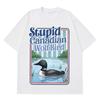 Stupid Canadian Wolf Bird Funny Meme Tshirt Unisex Women Fashion Casual Cotton Tshirts Summer Shortsleeved Cotton Tshirts