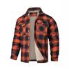 Chaqueta Europea y Americana para Hombre Camisa de Cuadros de Solapa de Manga Larga Chaqueta para Hombre